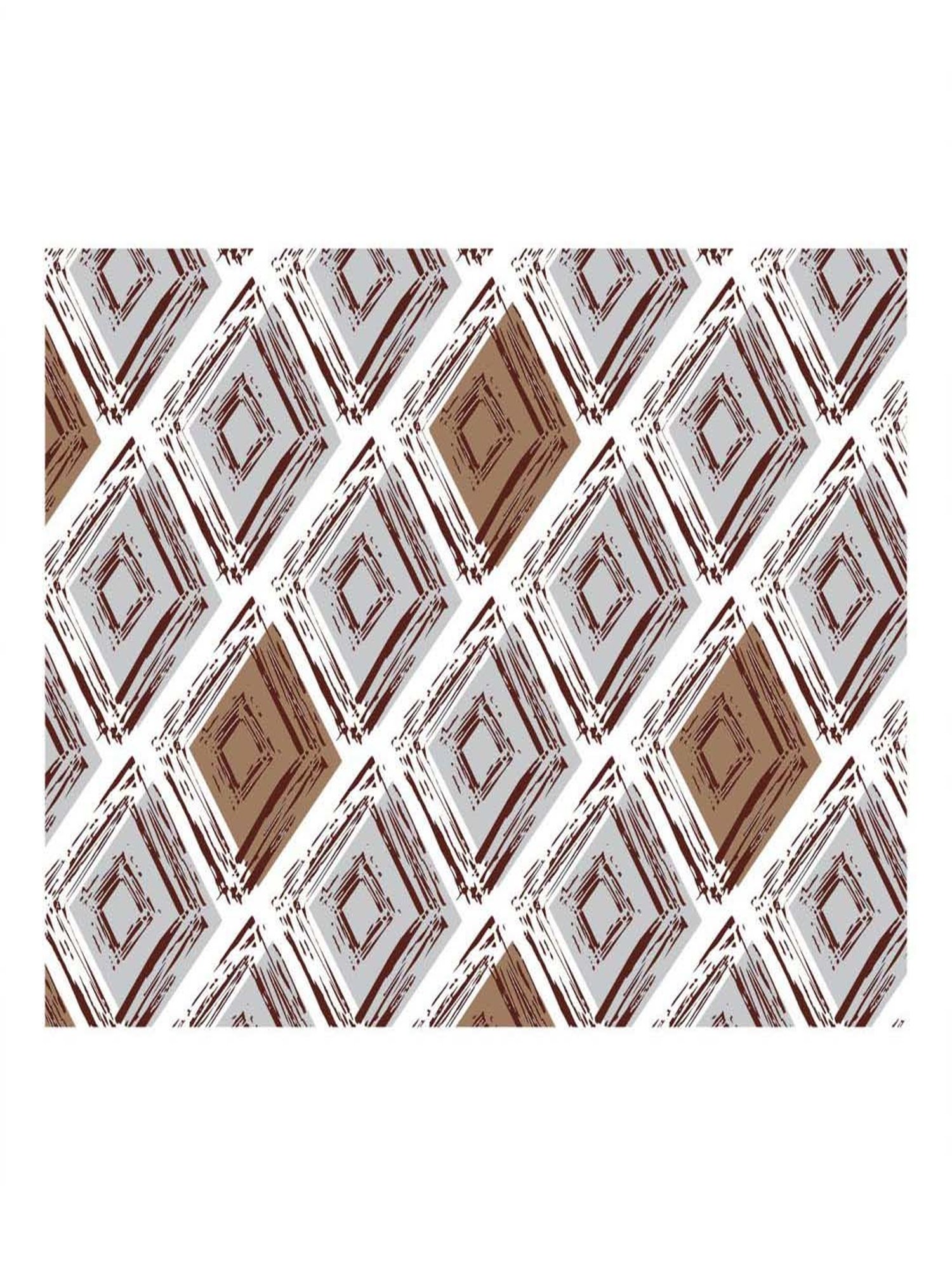 BELLA CASA Genteel Stripes Grey & Brown 180 TC Cotton Bedsheet with 2 Pillow Covers