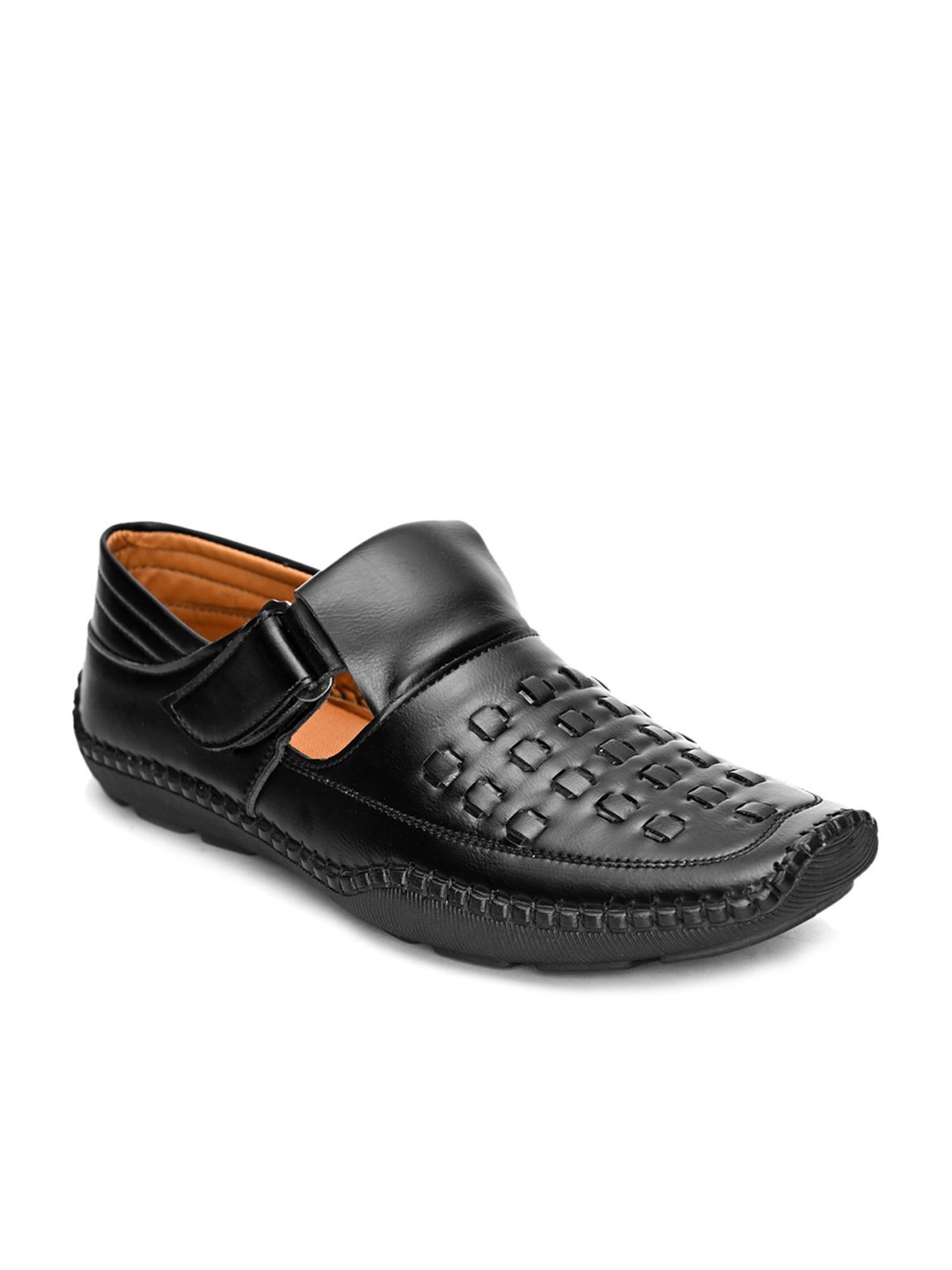 Giorgio Men's Black Fisherman Sandals