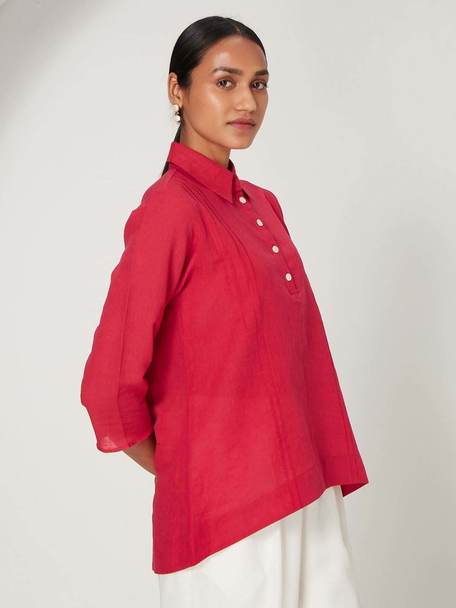 Ancestry Fuchsia Regular Fit Top