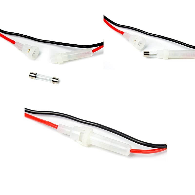 Radio Power CordCables 2Wire 15A 3Pin Power Cord with 12V Cigarette Lighter Plug for Radio 2 Pack