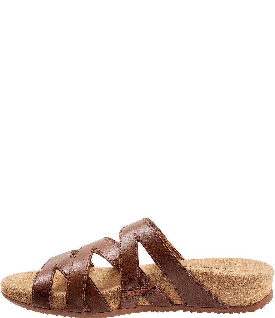 Softwalk Blythe Leather Adjustable Slide Sandals