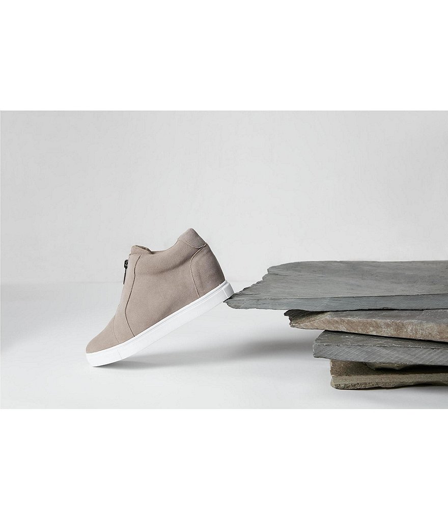 Donald Pliner Pelham Neoprene Mixed Leather Slip-On Wedge Sneakers