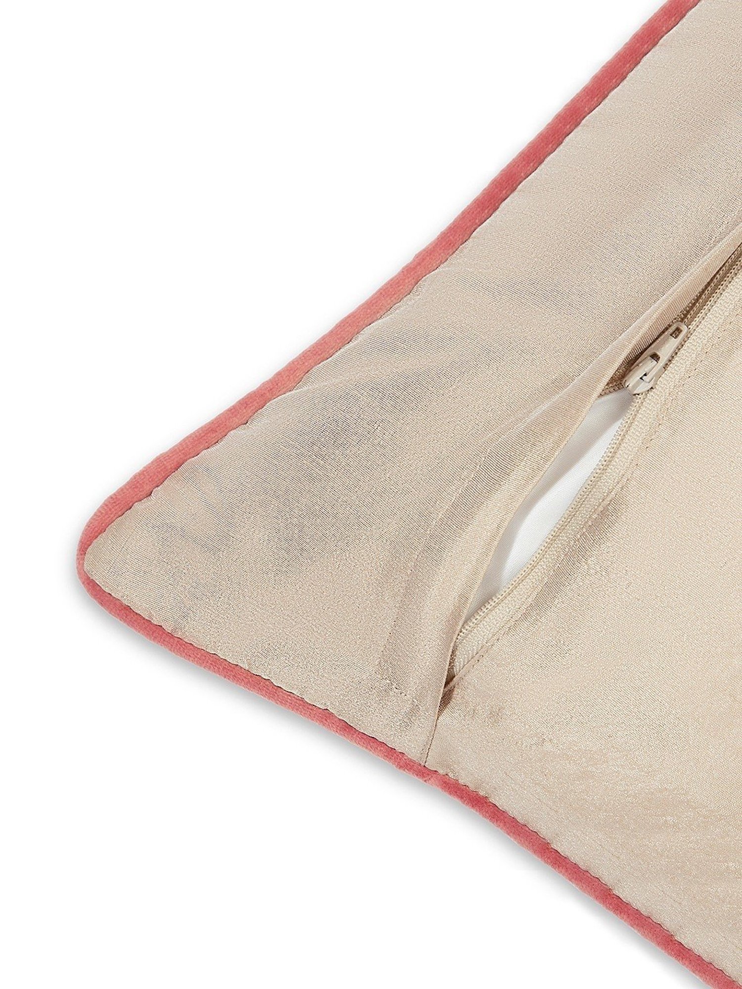 Haus & Kinder Floral Bunch Embroidery Blue Cotton Decorative Cushion Cover