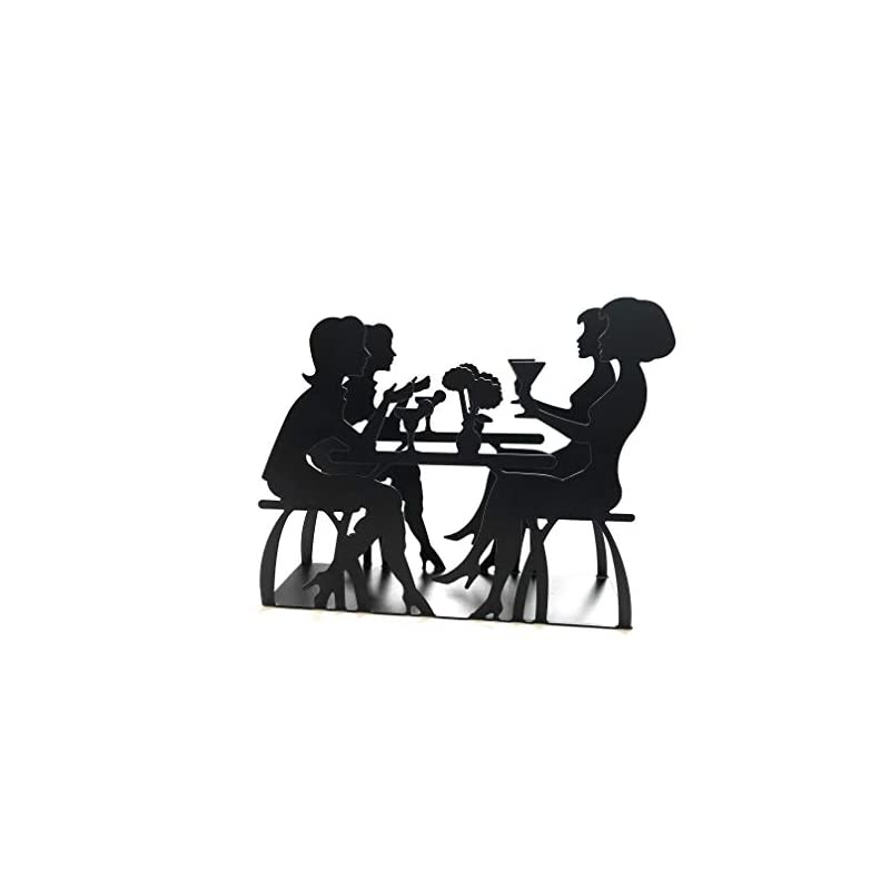 Holder: Freestanding Tissue Dispenser/Holder; Table Holder for Home Kitchen Restaurant Picnic Party wedding etc./ Galvanized Decor (Black)