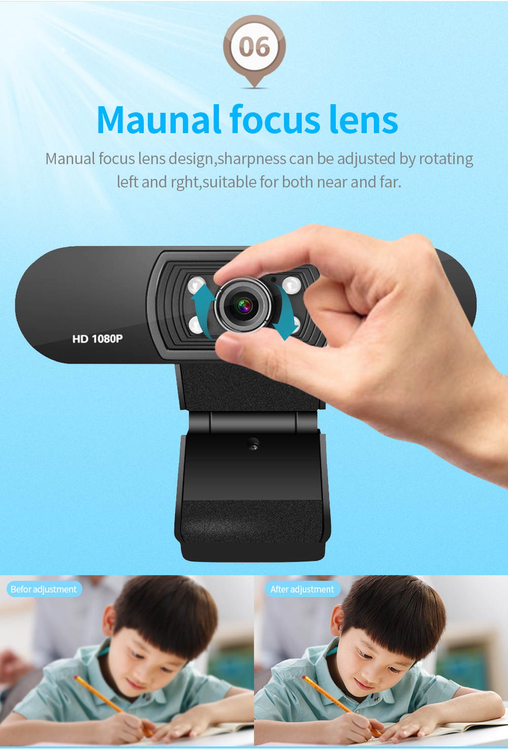 H800 Streaming 1080P HD Webcam Built in Adjustable Ring Light and Mic. Advanced autofocus AF Web Camera for Google Meet Xbox Gamer Facebook YouTube Streamer