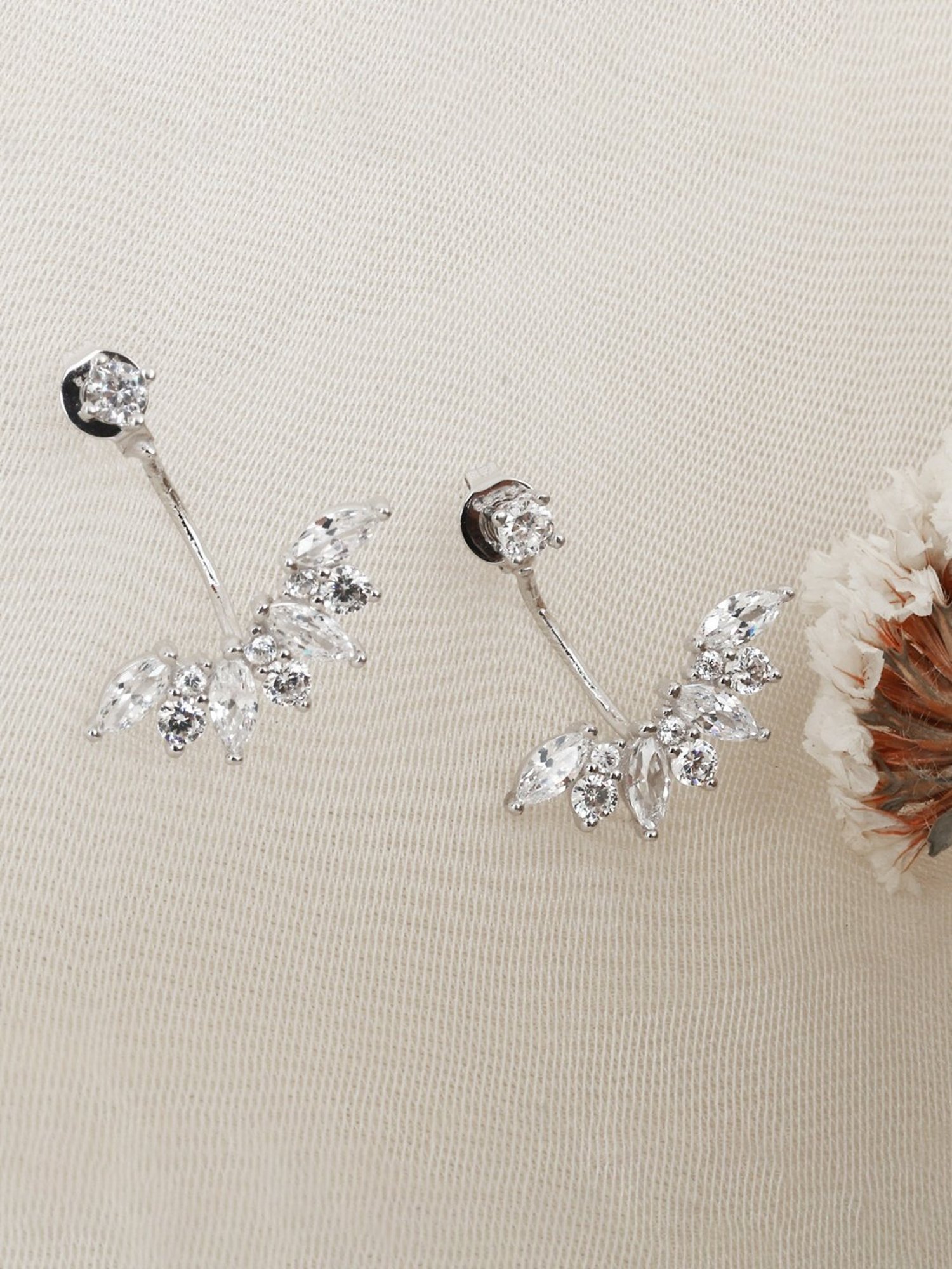 The Real Effect London 800 Sterling Silver Drop Earrings for Women