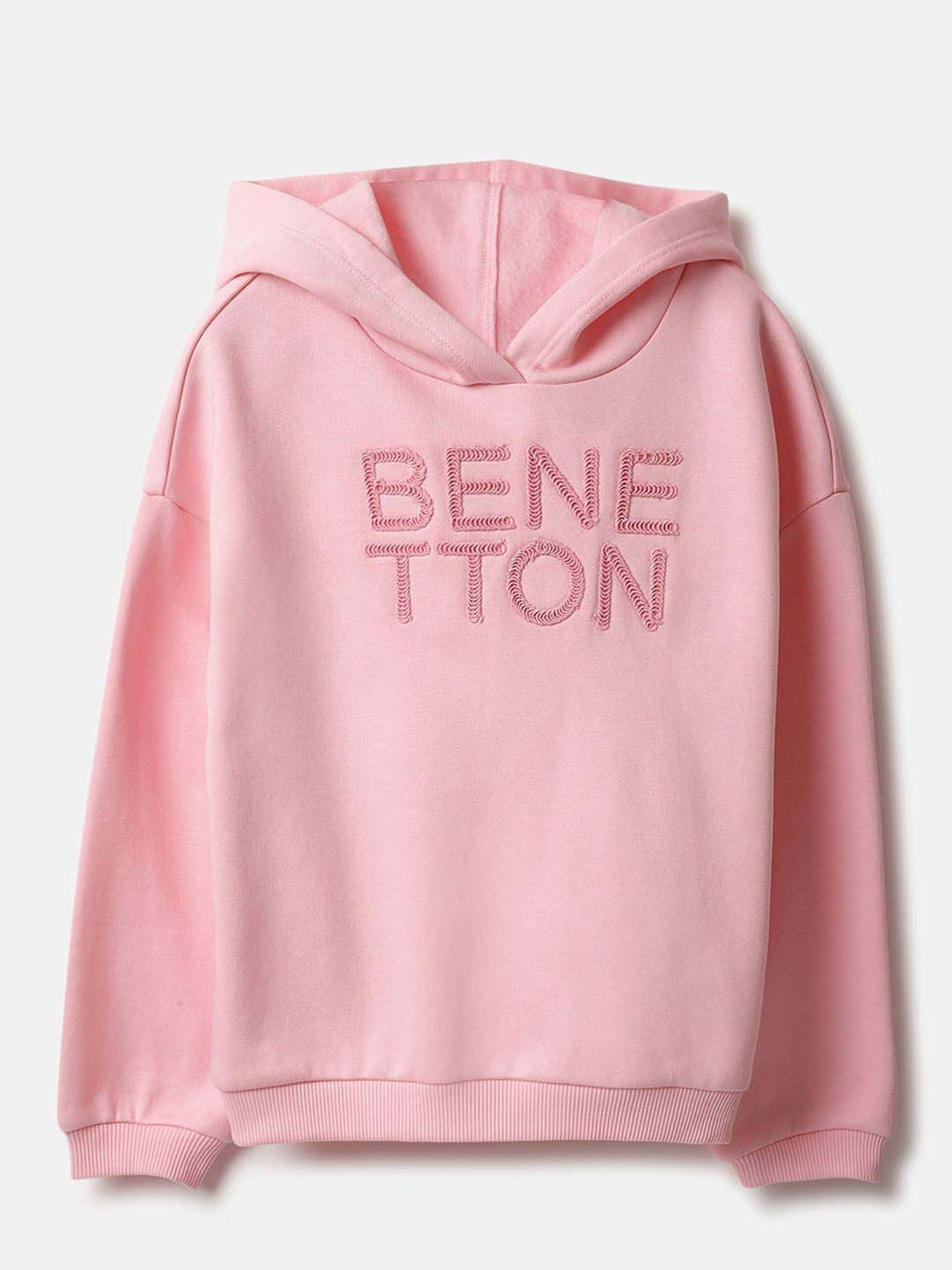 United Colors of Benetton Girls Pink Solid Full Sleeves Sweatshirts