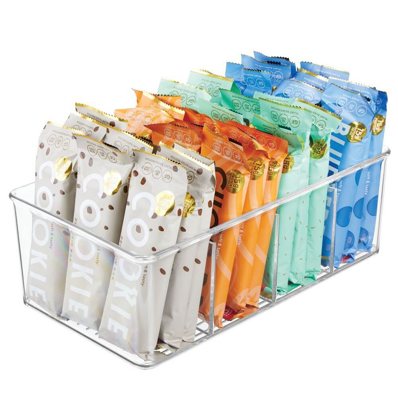 mDesign Plastic Kitchen Pantry Food Storage Organizer Bin, 6 Pack - Clear