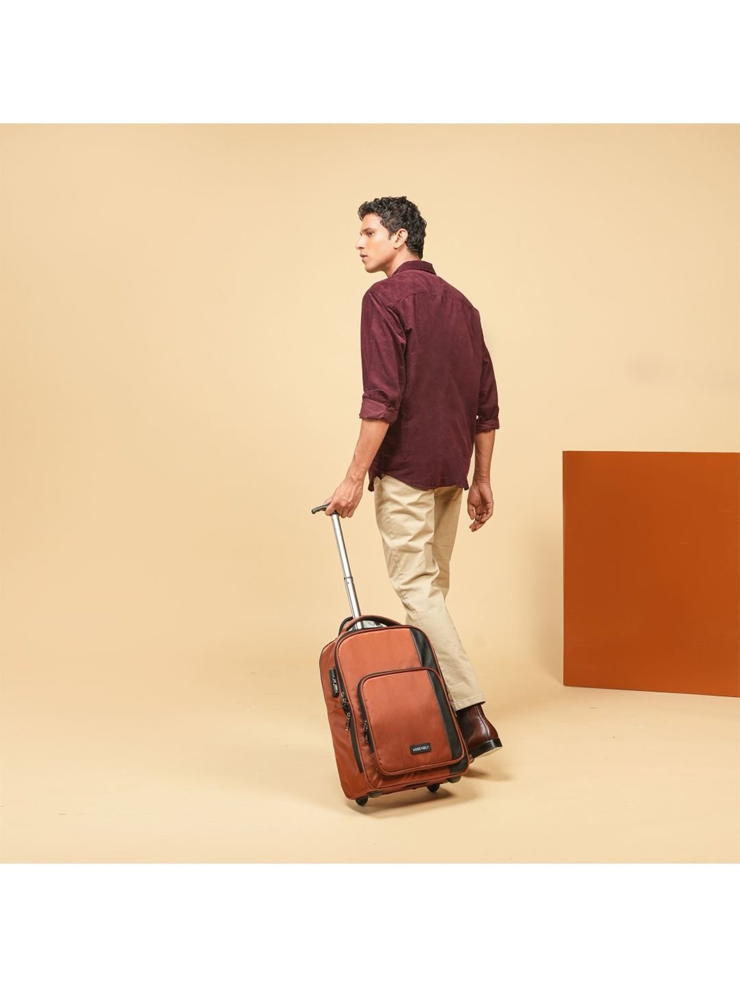 Assembly 30 Ltrs Rust Large Laptop Backpack Trolley Bag