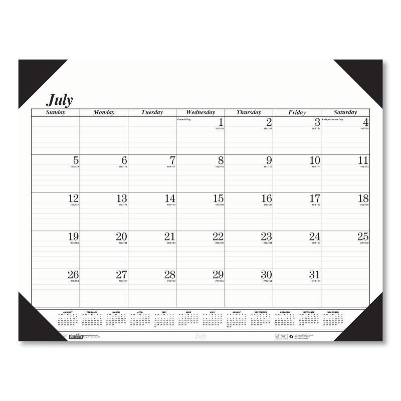 House of Doolittle Recycled Economy 14-Month Academic Desk Pad Calendar, 22x17, 2020-2021 12502