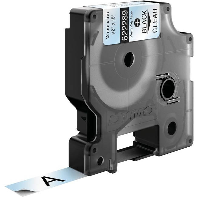 Dymo LABEL, DYMO RHINO, CLEAR 1/2" POLY