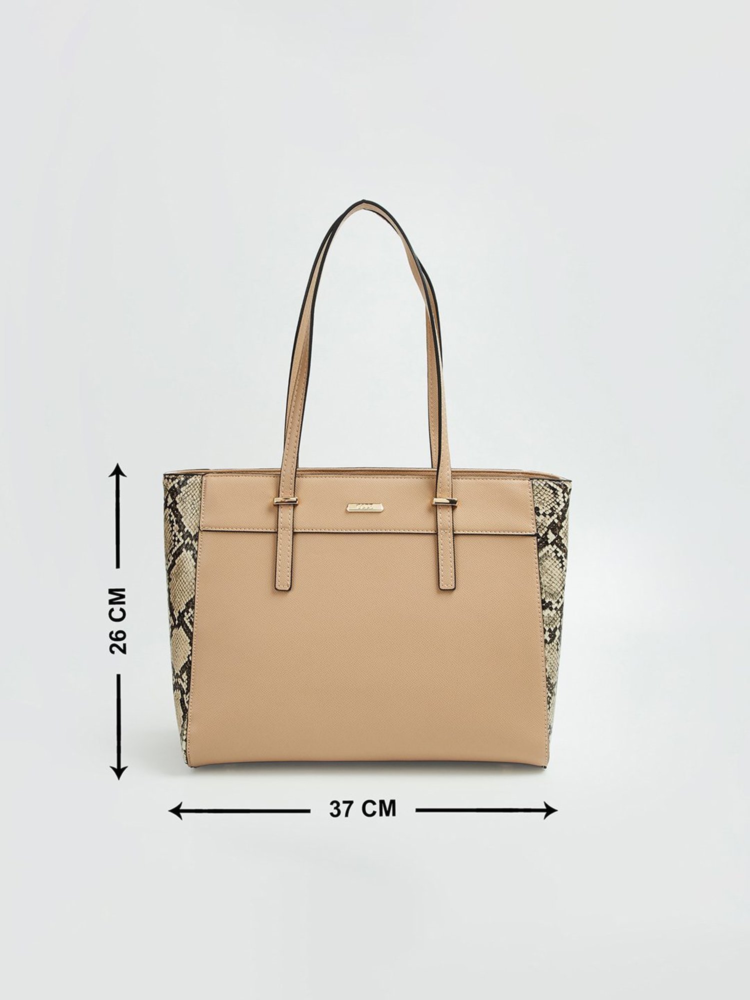 Code by Lifestyle Taupe Animal Effect Tote Bag