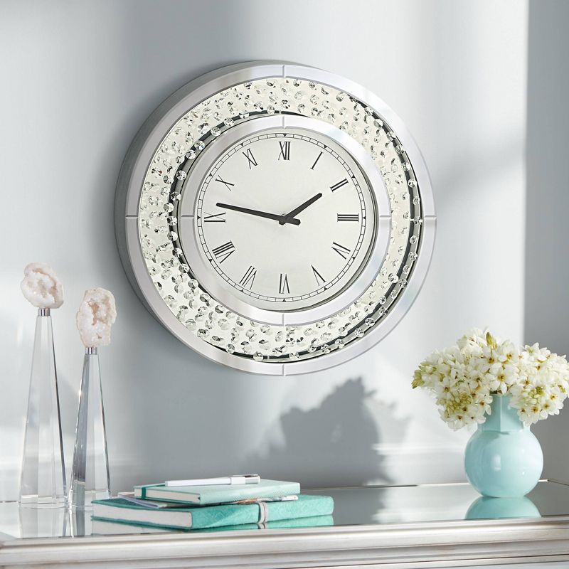 River Parks Studio Cielo Mirrored 20" Round Wall Clock