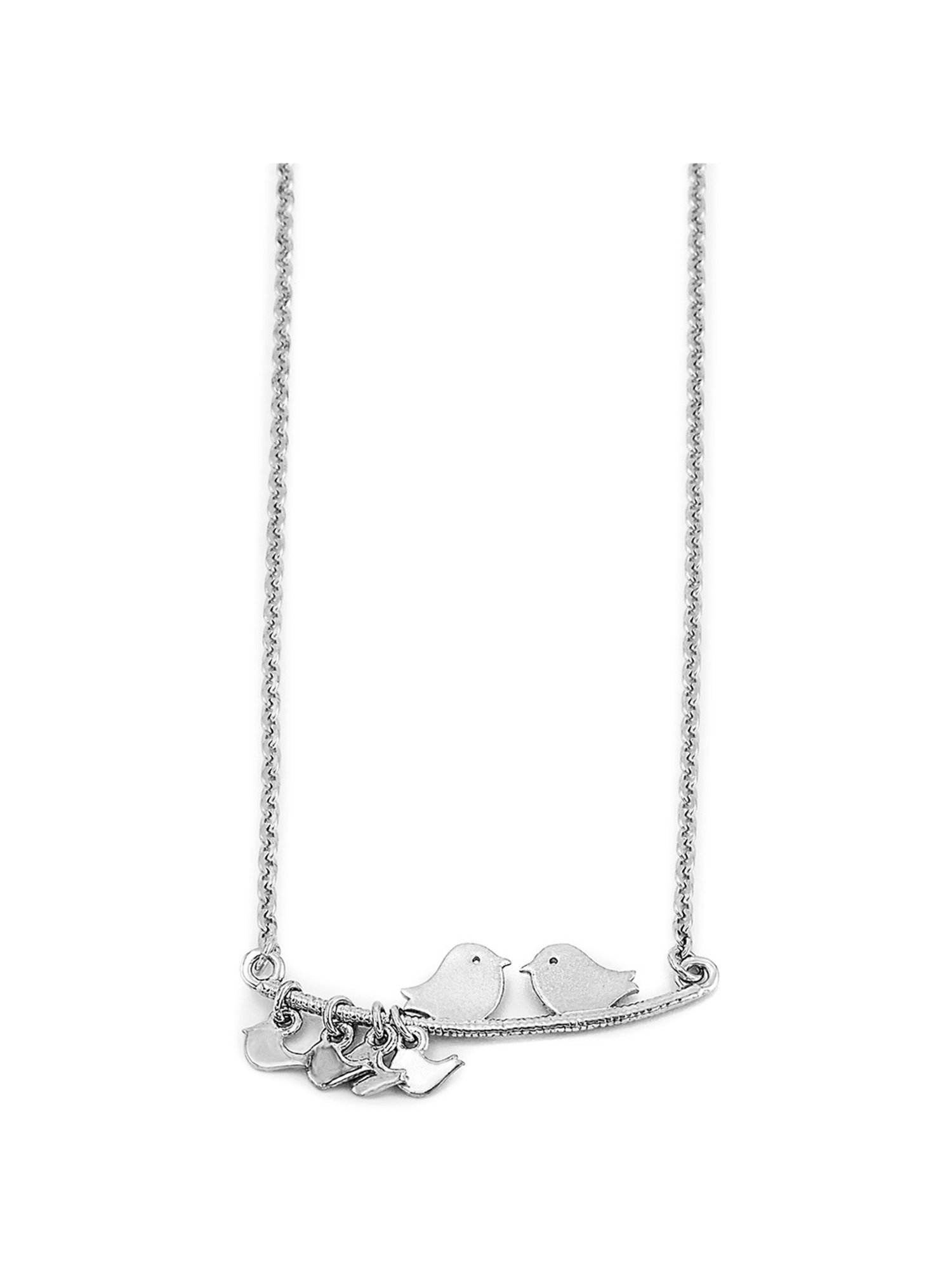 Silberry 92.5 Sterling Silver Lovebirds Necklace