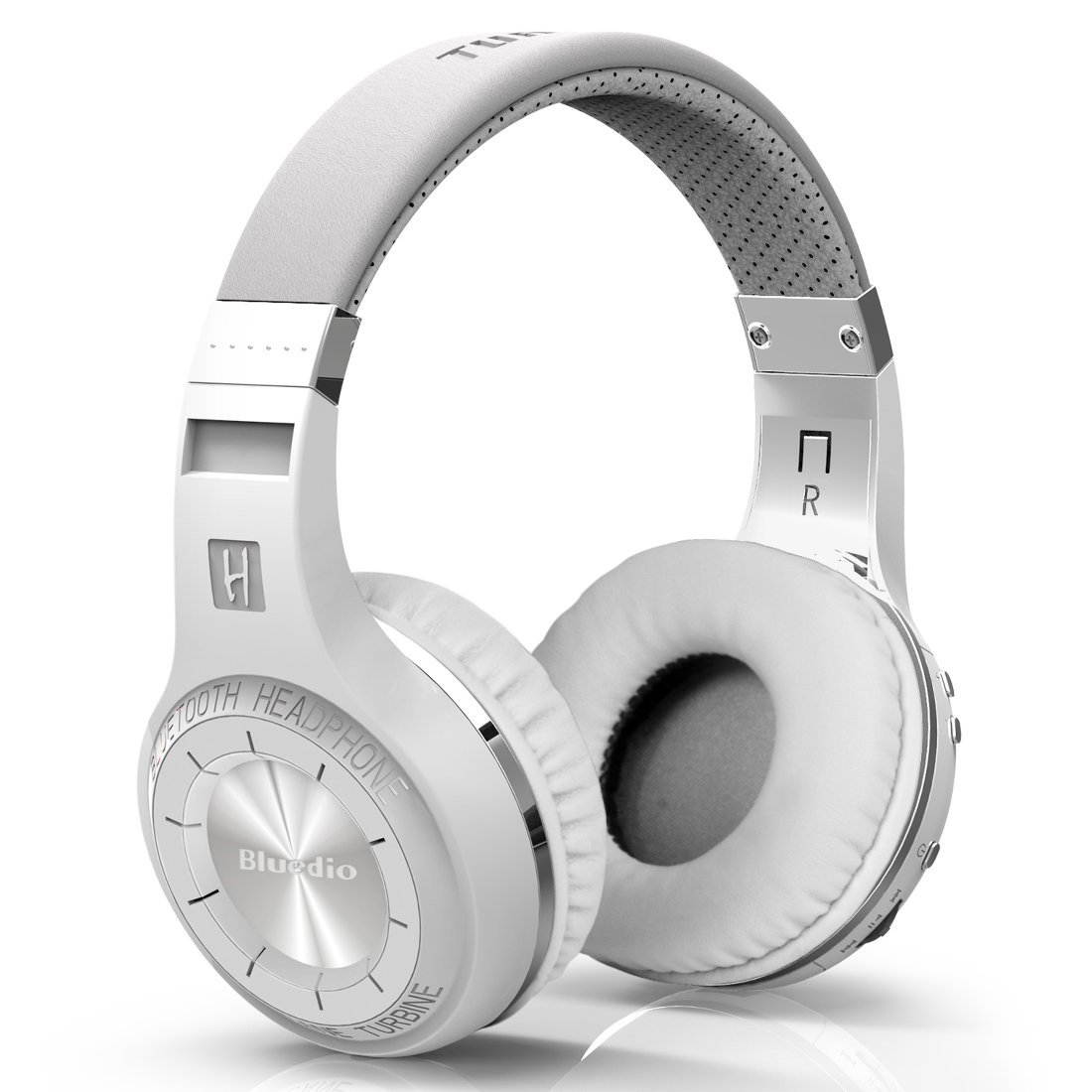 Bluedio HT Turbine Wireless Bluetooth 4.1 Stereo Headphones with Mic 57mm Ultra-large Dynamic Drivers (White)