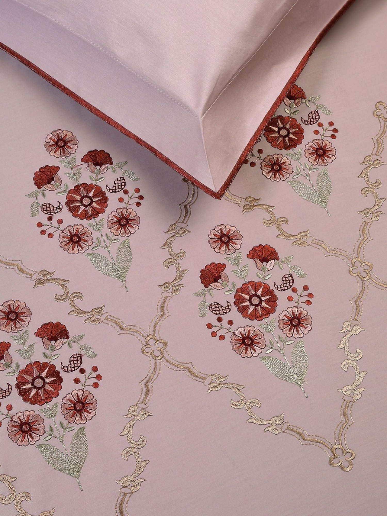 DDECOR Live beautiful Floral Musk Pink 180 TC Cotton King Bed Sheet with 2 Pillow Covers