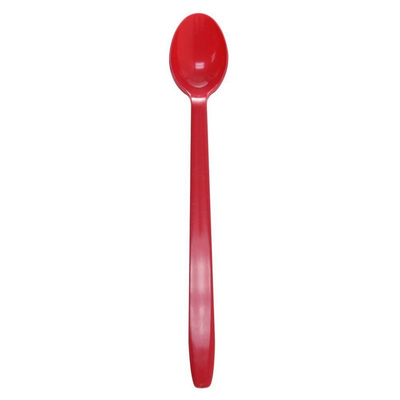 Karat Heavy Weight Plastic Disposable Cafe Soda Spoons Silverware Utensil Set for Parties, Cafes, and Restaurants, 1,000 Pack, Red