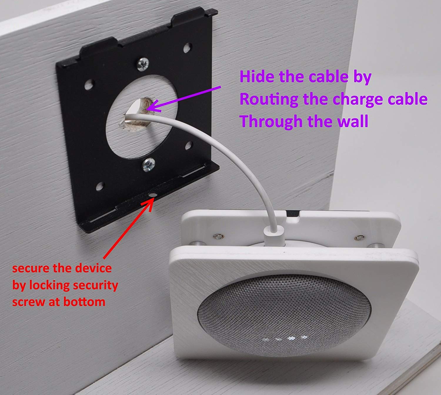 TABcare Google Home Mini Anti-Theft Security Wall Mount Kit