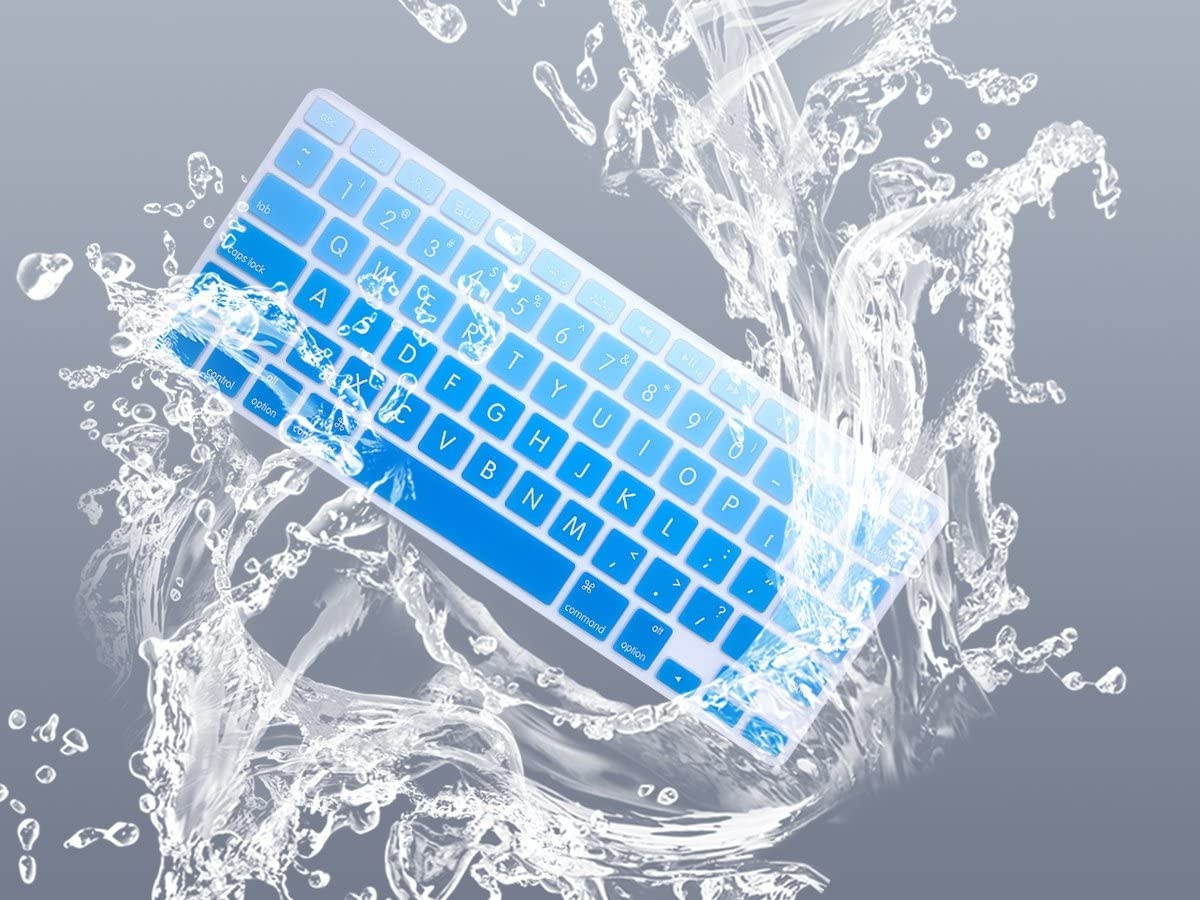 HRH Silicone Keyboard Cover Skin for MacBook Air 13,MacBook Pro 13/15/17 (with or w/Out Retina Display, 2015 or Older Version)&Older iMac USA Layout,Bear's Paw Pink