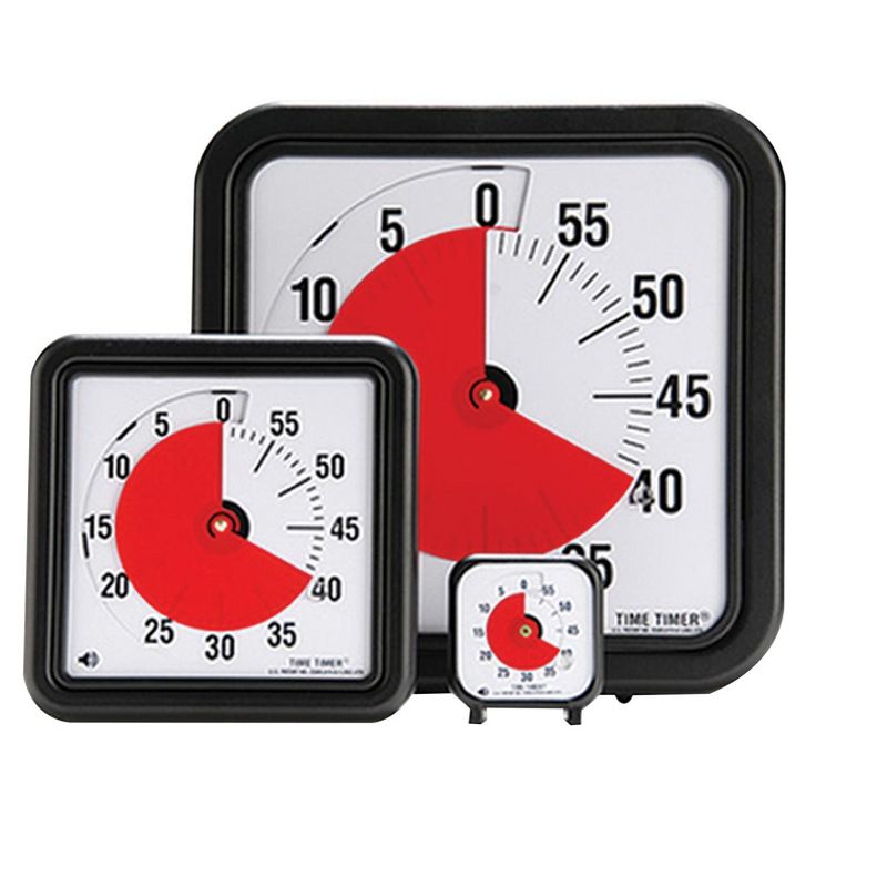 Time Timer Audible Countdown Timer, 12 Inches, Black
