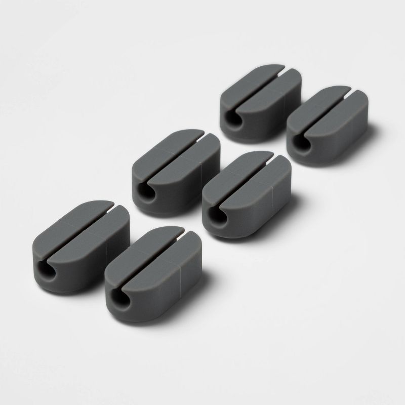 heyday™ Pill Clip Cable Management 6pk - Cool Gray