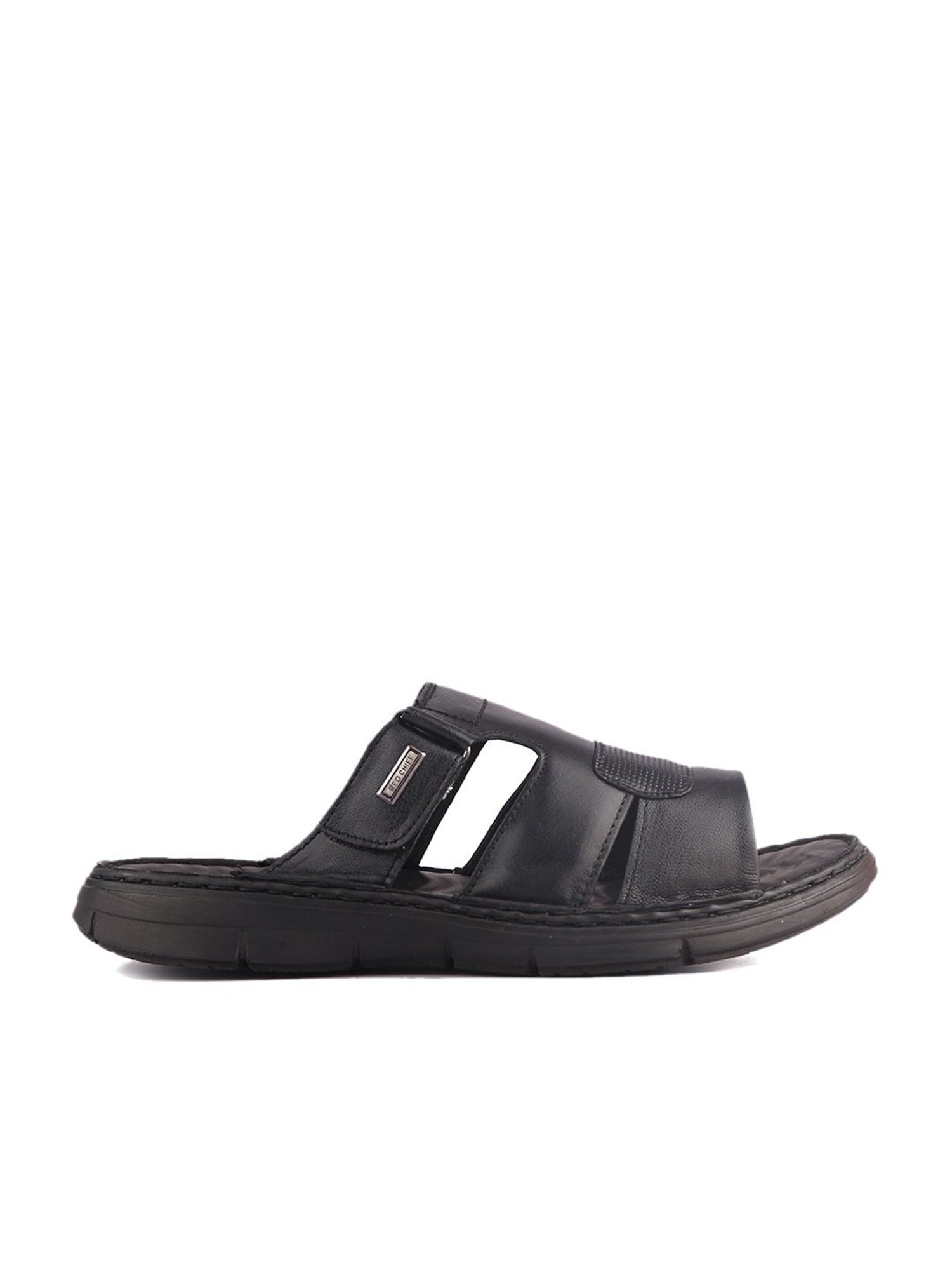Red Chief Men's Black Casual Sandals