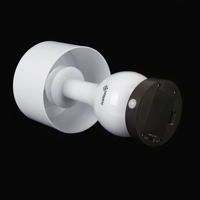 Ivation 6-LED Motion Sensing Small Table Lamp, Multi Zone Light: Body Only, Shade Only, or Both Body & Shade, Continuously White Light