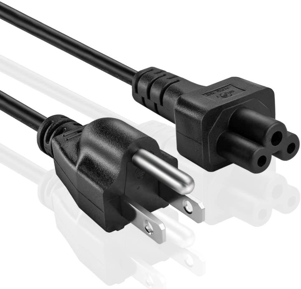 TNP Universal Power Cord (3 Feet) - IEC320 C5 to NEMA 5-15P 3-Prong Mickey Mouse Power Extension Cable Wire Connector Socket Plug Jack For Laptop Notebook AC Power Supply Adapter Charger Wall Outlet