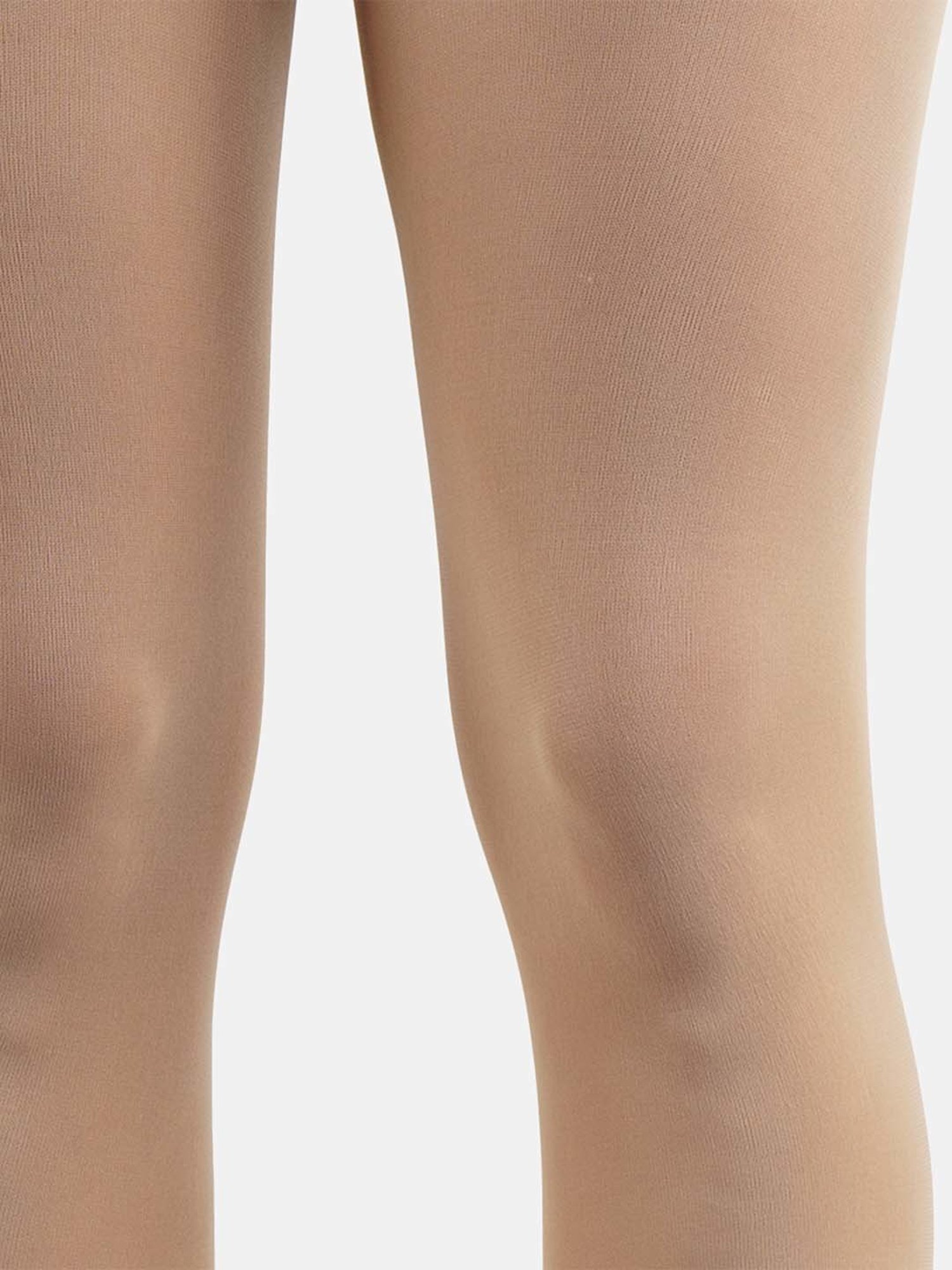 Secrets By ZeroKaata Beige & Black Plain Pantyhose Stockings - Pack Of 2