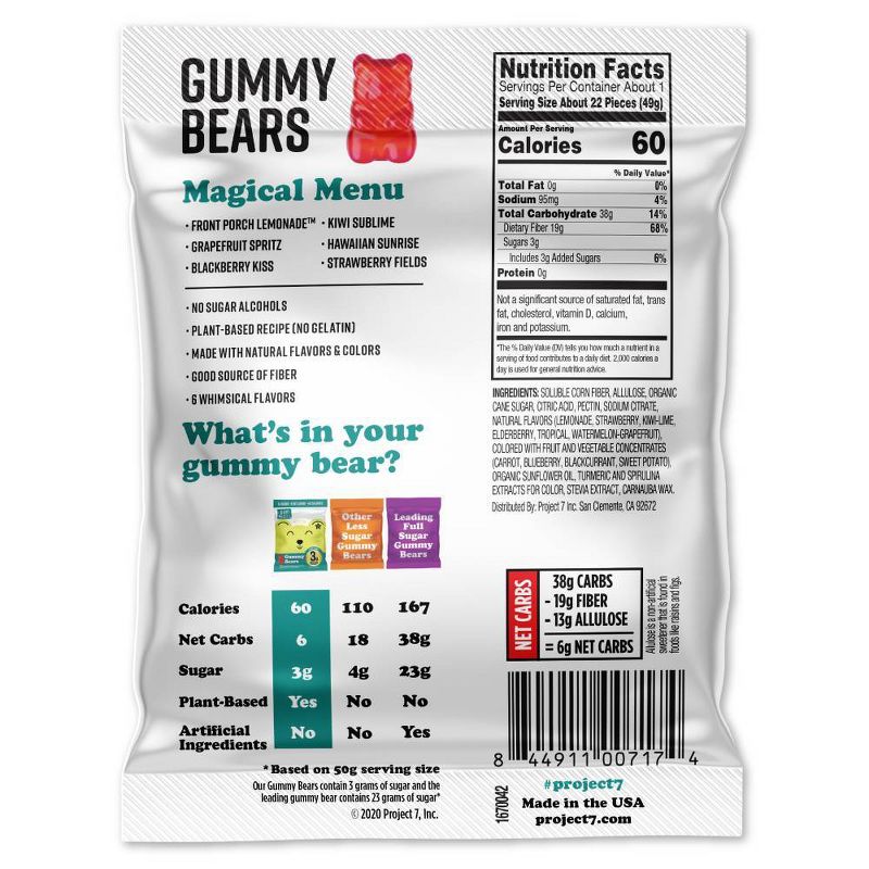 Project 7 Gummy Bears - 1.8oz/64ct