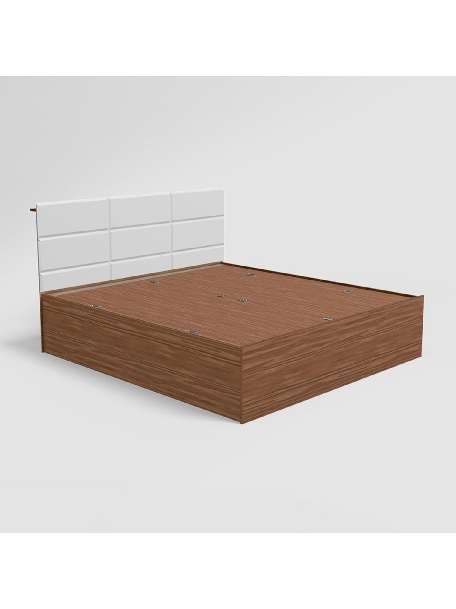 Godrej Interio Chocolate Wee White Engineered Wood Queen Bed with Box Storage