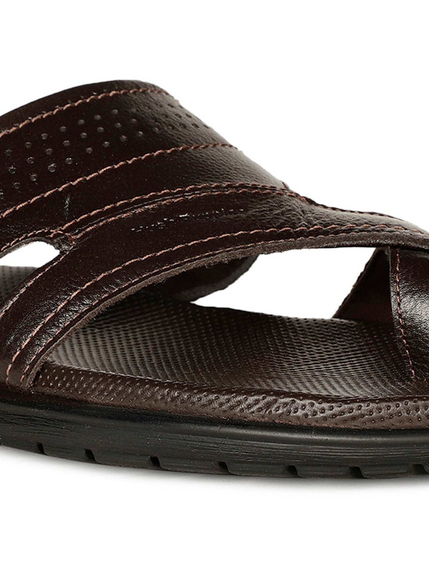 Hush Puppies by Bata Men's Brown Toe Ring Sandals