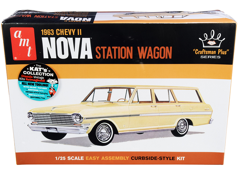 Skill 2 Model Kit 1955 Chevrolet Nomad 3-in-1 Kit "Trophy Series" 1/25 Scale Model by AMT