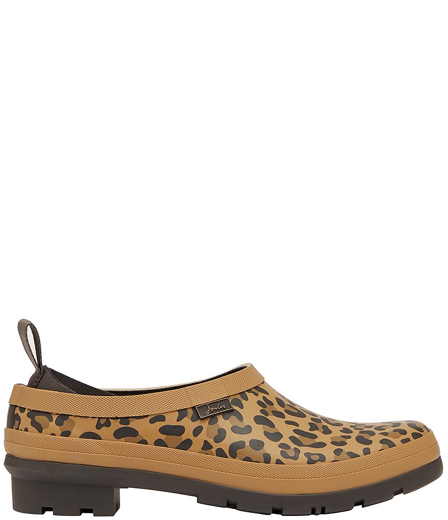 Joules Pop On Leopard Print Rain Clogs