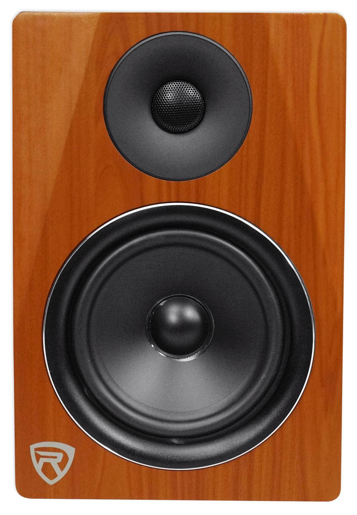 2) Rockville DPM6C 6.5" 420w Active Studio Monitors+Stands+Headphones+Mic+Shield