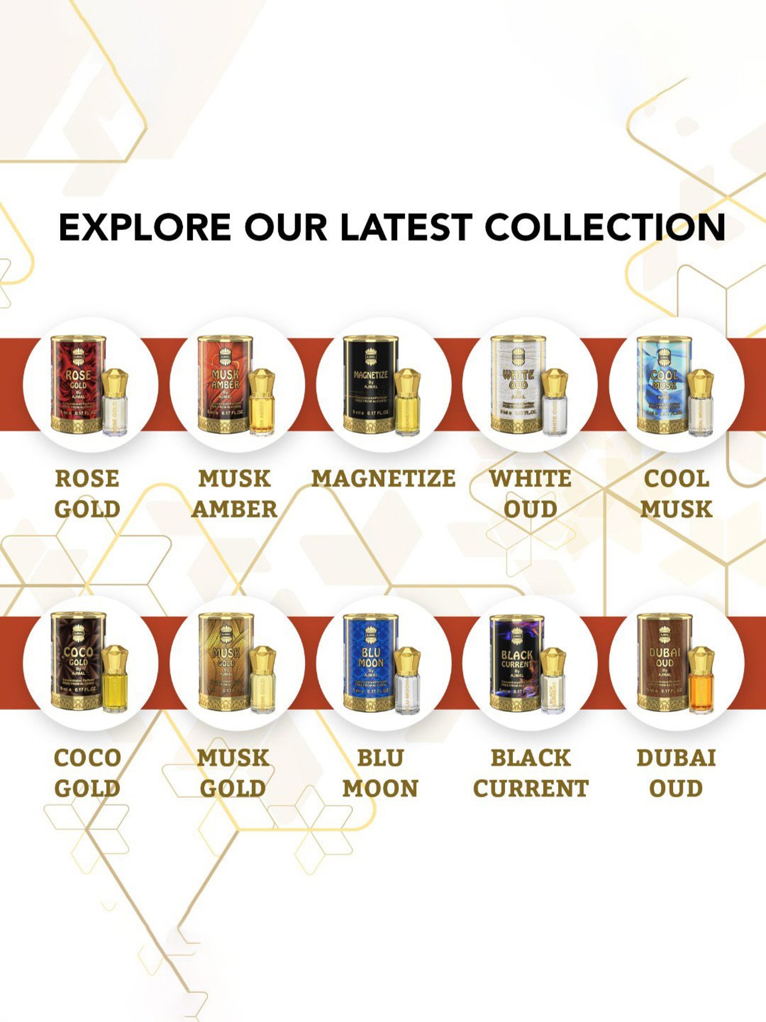 Ajmal Musk Amber Concentrated Perfume for Men  - 5 ml