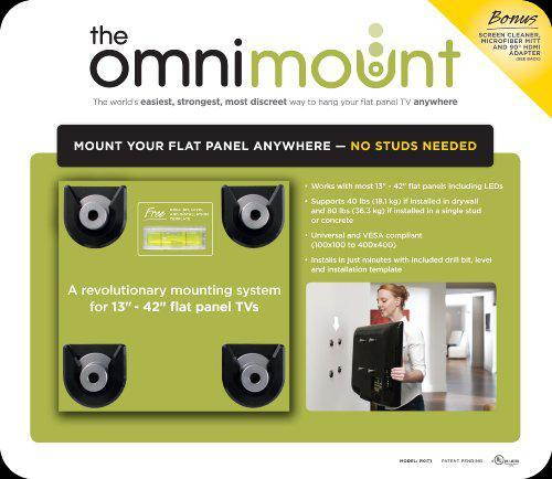 OMNIMOUNT PKIT1 The OmniMount Home Theater Kit for 13-Inch?42-Inch Flat Panel TVs (Discontinued by Manufacturer)