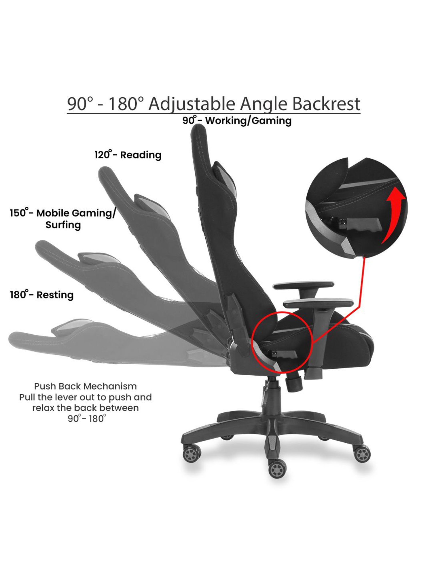 Green Soul Beast Black & Grey PU Leather Gaming Chair