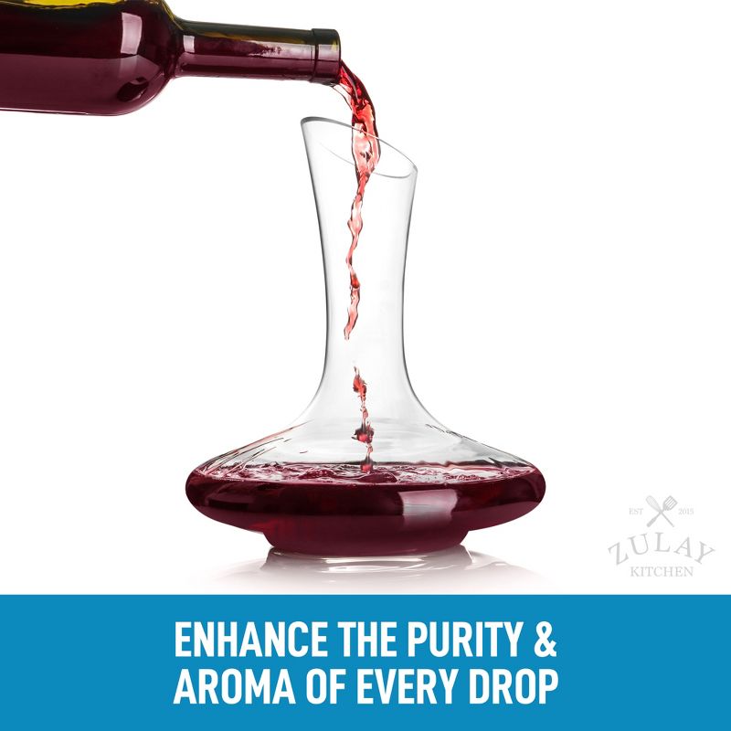 Zulay Kitchen Wine Decanter and Carafe Authentic Wine Aerator Decanter