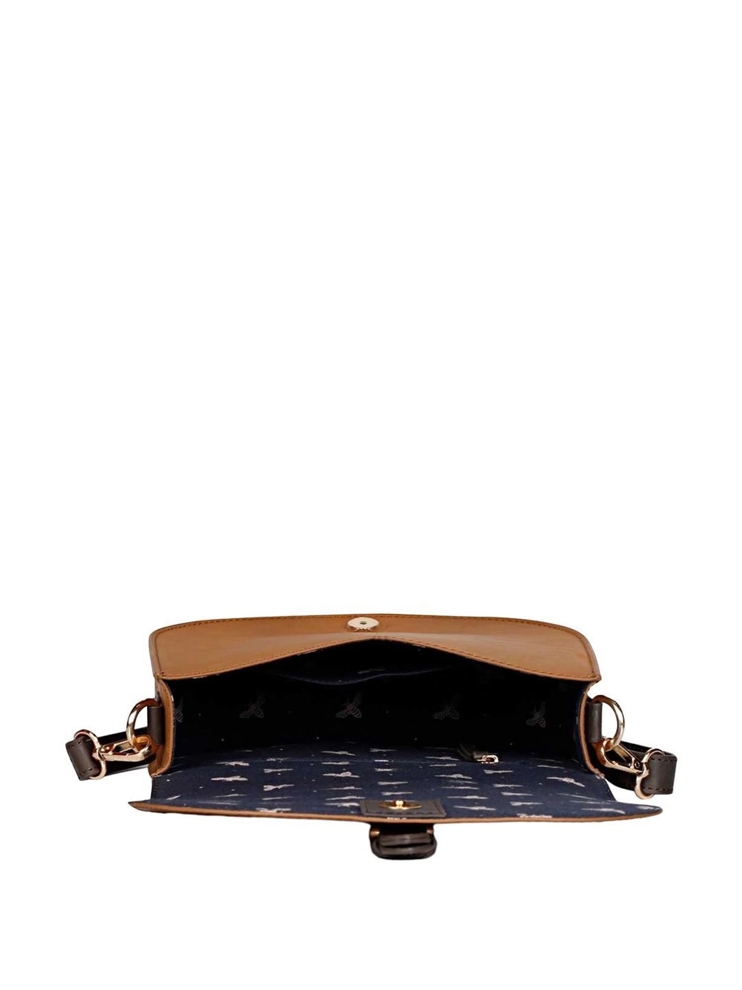 Saint G Tan Solid Medium Sling Handbag