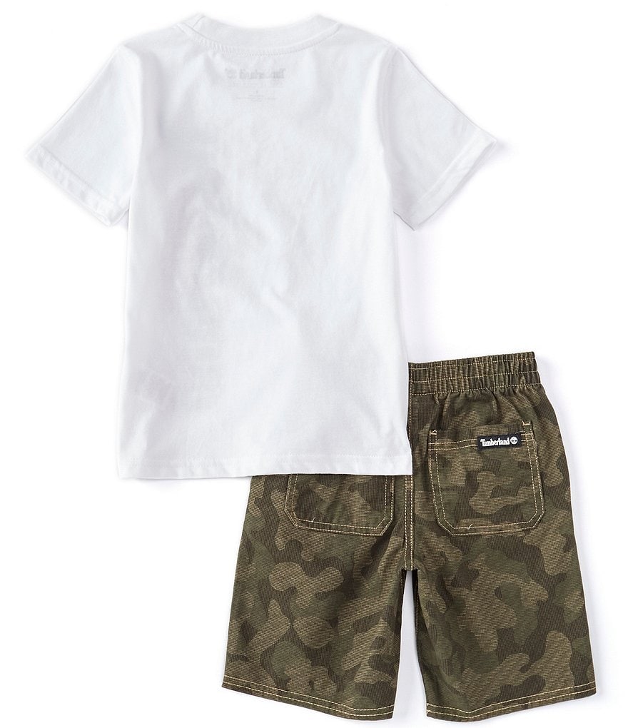 Kinetic by Class Club Little Boys 2T-7 Short-Sleeve Play Hard Performance Tee and Shorts Set