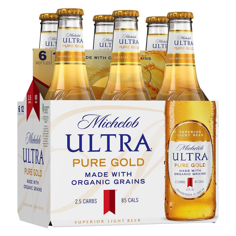 Michelob Ultra Pure Gold Organic Light Beer - 6pk/12 fl oz Bottles