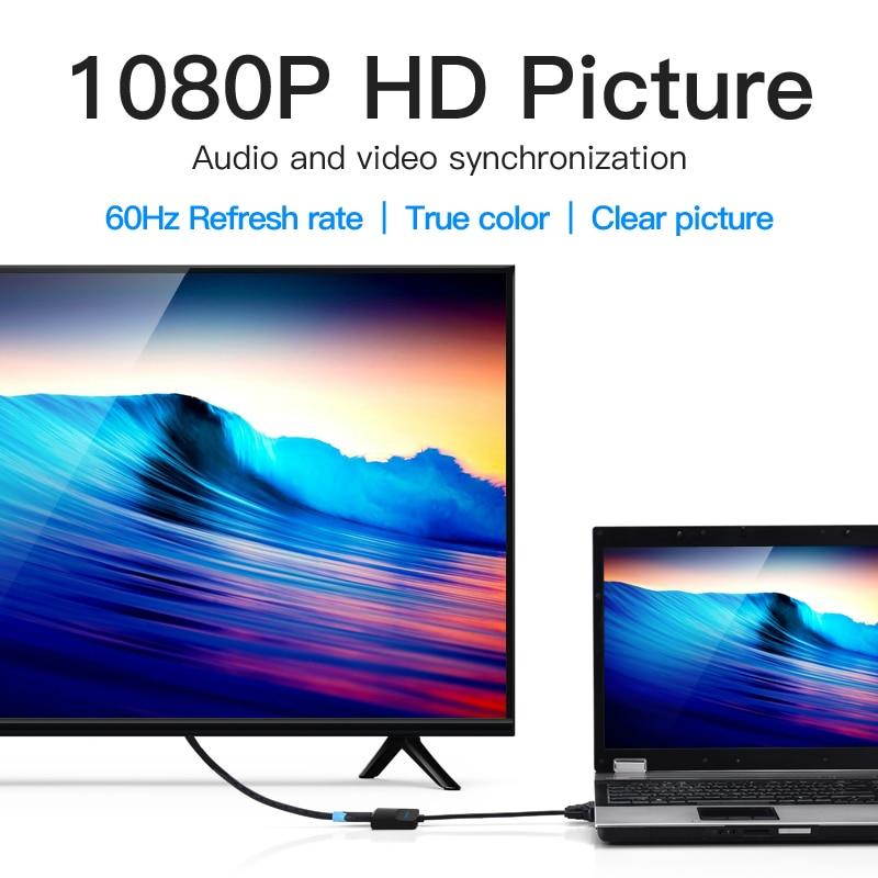 Vention VGA to HDMI Converter Adapter Cable 1080P Analog to Digital Video Audio Converter for PC Laptop to HDTV Projector Tv Box