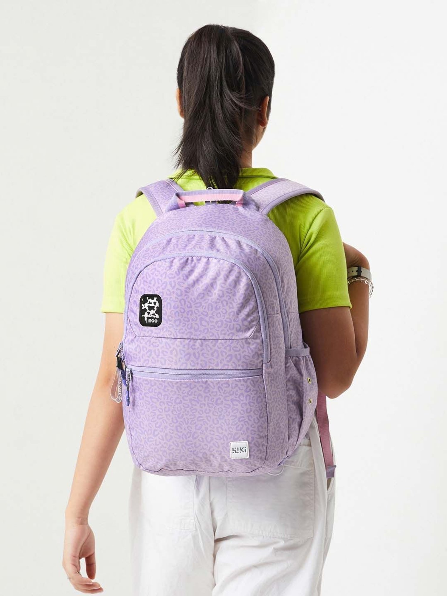 Wiki Back to School 1 Purple Polyester Printed Backpack - 22 Ltrs