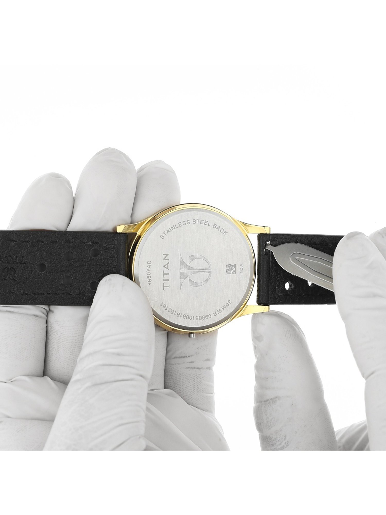 Titan 24 mm Tan Genuine Leather Strap for Men