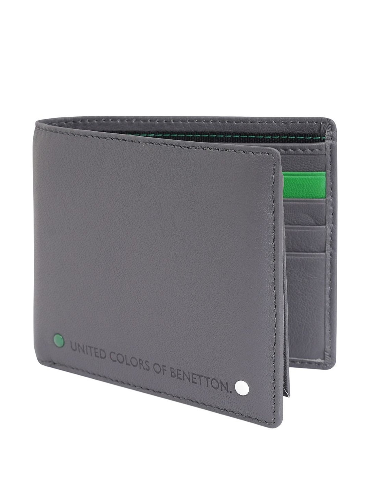 United Colors of Benetton Tereza Grey Casual Leather Bi-Fold Wallet for men
