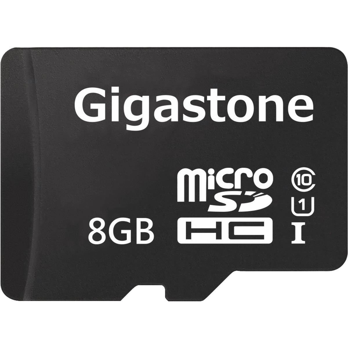 Gigastone GS-2IN1C1008G-R Class 10 UHS-1 microSDHC Card & SD Adapter (8GB)