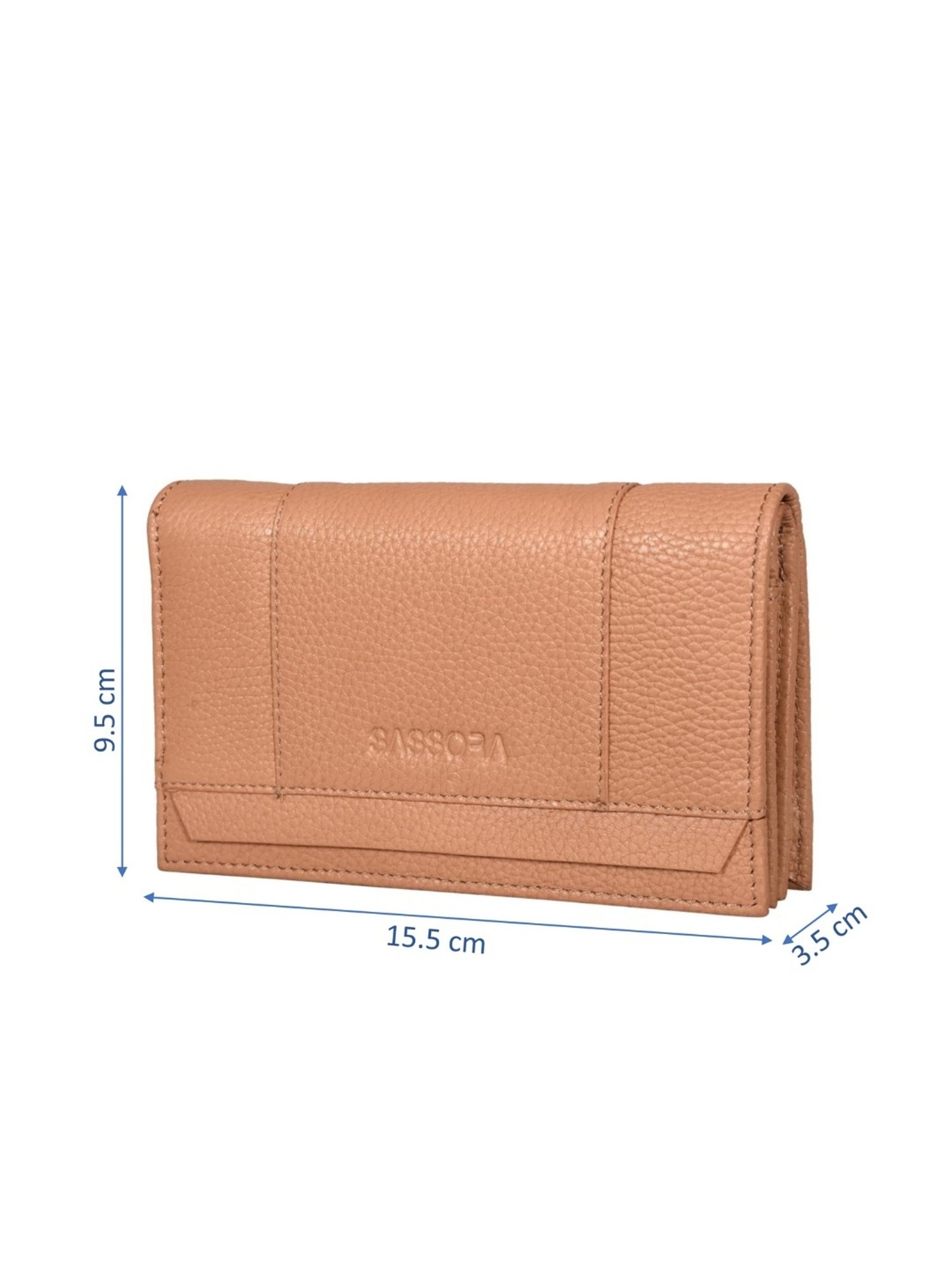 SASSORA EBONY Beige Leather Wallet