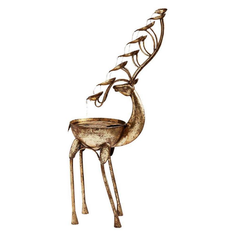 Deer Antler Falls Cascading Metal Sculptural Fountain - Acorn Hollow