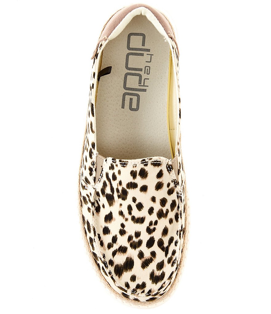 Hey Dude Women's Lena Leopard Print Washable Loafer Slip-Ons